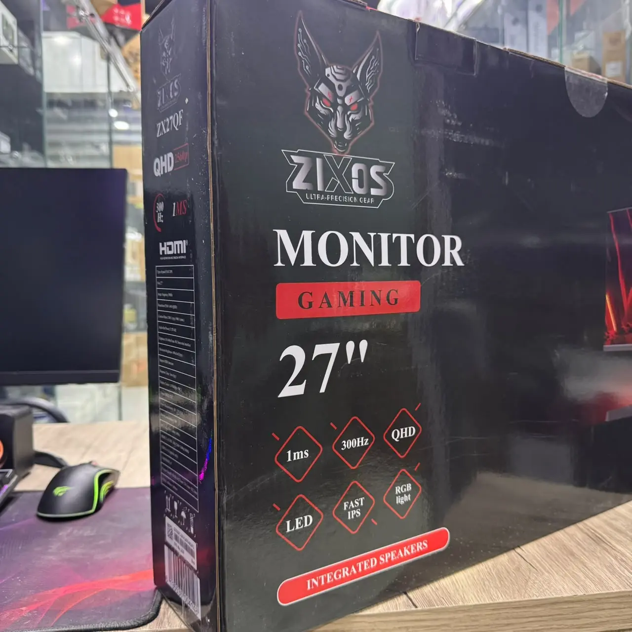 MONITEUR ZIXOS ZX27QF 300HZ 1ms FAST IPS 27 POUCE ADJUSTABLE RGB QHD 2K